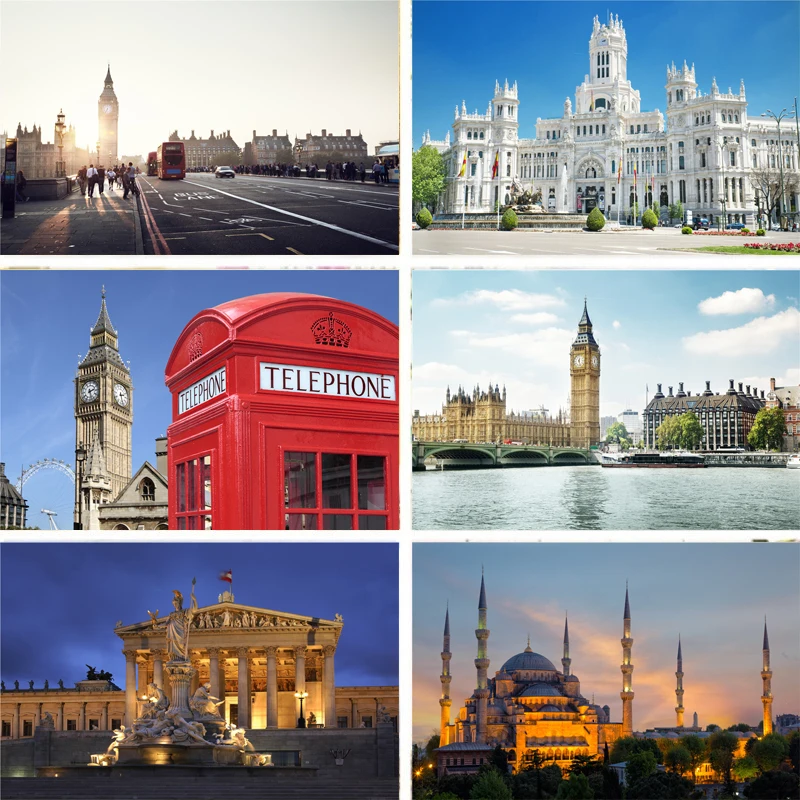 Виниловый фон Nitree для фотосъемки городские здания по всему миру Вестминстерский