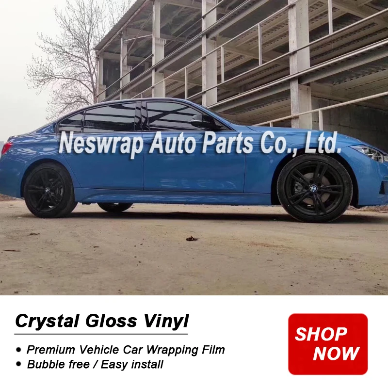 Глянцевая виниловая пленка премиум класса глянцевая АбуДаби голубая для целого