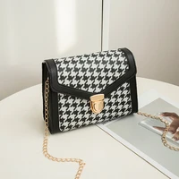 autumn and winter new medium sized female bag 2021 all match messenger bag red houndstooth small square bags