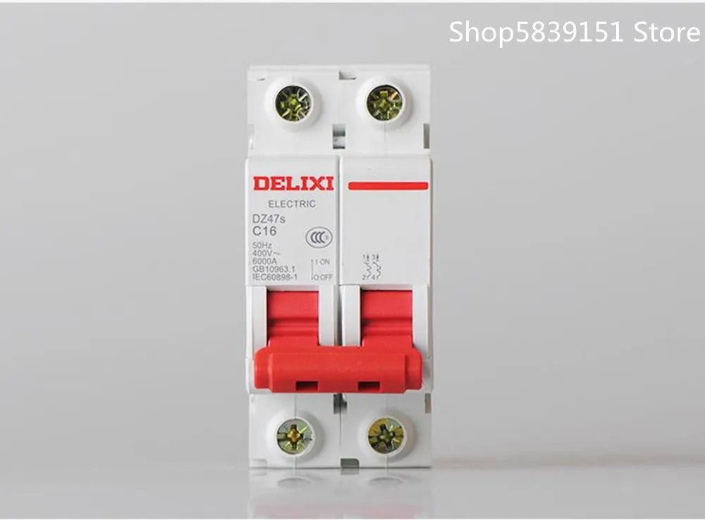 Dz47s 2P &quotC&quot изогнутый 400V 1A - 63A Delixi бытовой выключатель воздуха 2A 3A 4A 6A 10A 16A 20A 25A 32A 40A