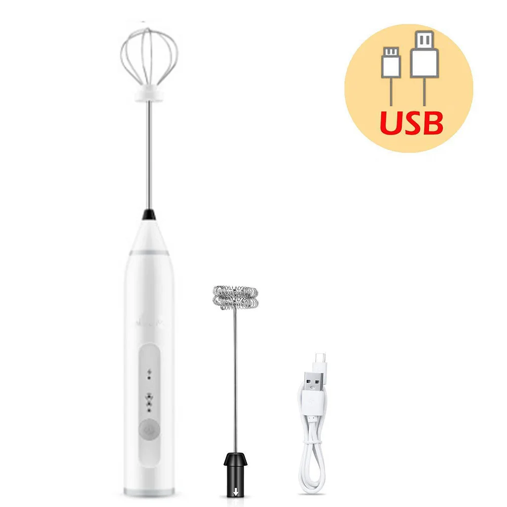 

Milk Frother Rechargeable Handheld Electric Foam Maker Stirrer Eggbeater Useful