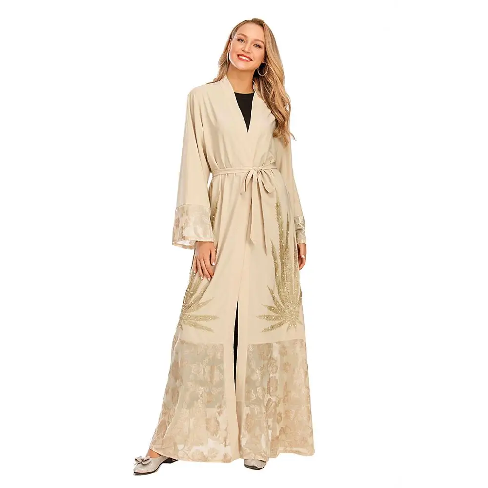 Халат кимоно Женский мусульманский модная одежда в мусульманском стиле хиджаб