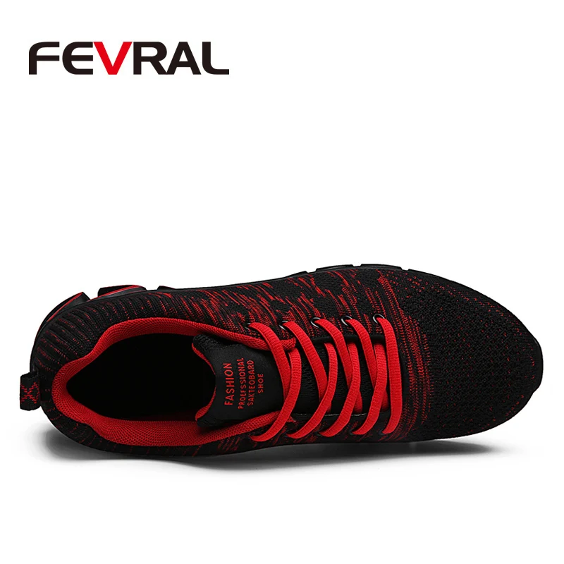 Мужские воздухопроницаемые кроссовки FEVRAL красные синие Зеленые высокого