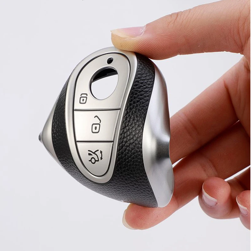 

TPU + Leather Car Fob Remote Key Case Keychain Key Cover Key Shell For Mercedes Benz W223 Class S300 S350 S450 S500 2020 2021