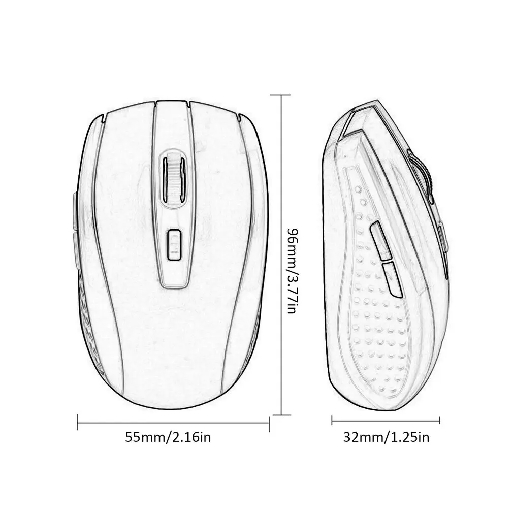 

2.4G Wireless Mouse Durable Optical Computer Mouse Ergonomic Mice For Laptop Universal Computer Peripherals