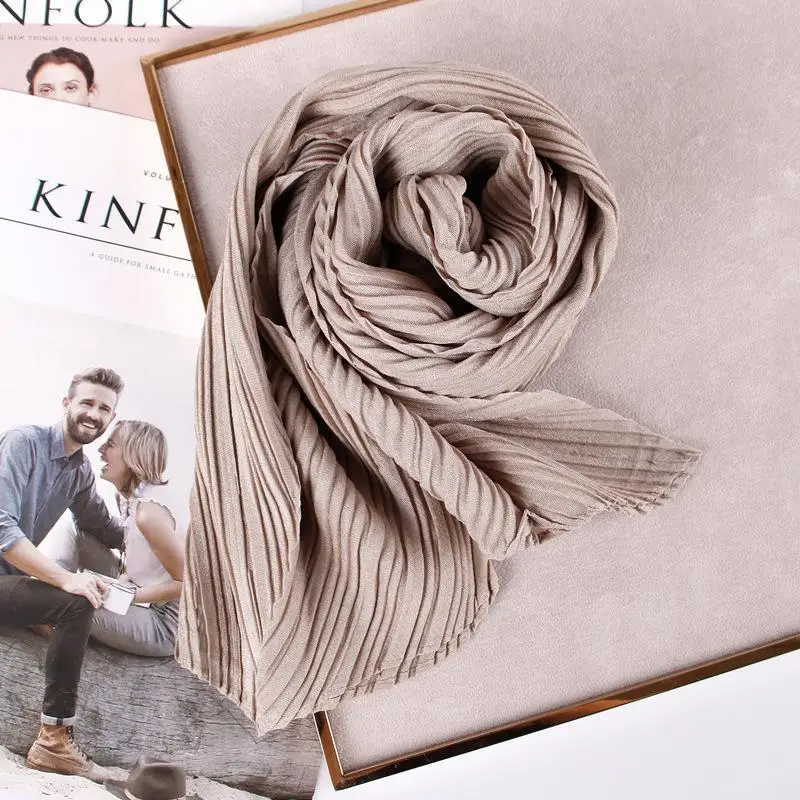 

Scarf women plaid solid Chiffon scarves lady autumn winter thin long scarf high quality female shawl hot sale