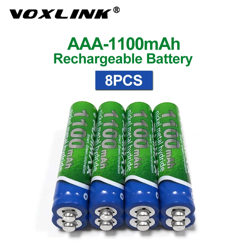 Батарея VOXLINK AAA 1 2 В 1100 мАч 8 шт. перезаряжаемая батарея с предварительной зарядкой