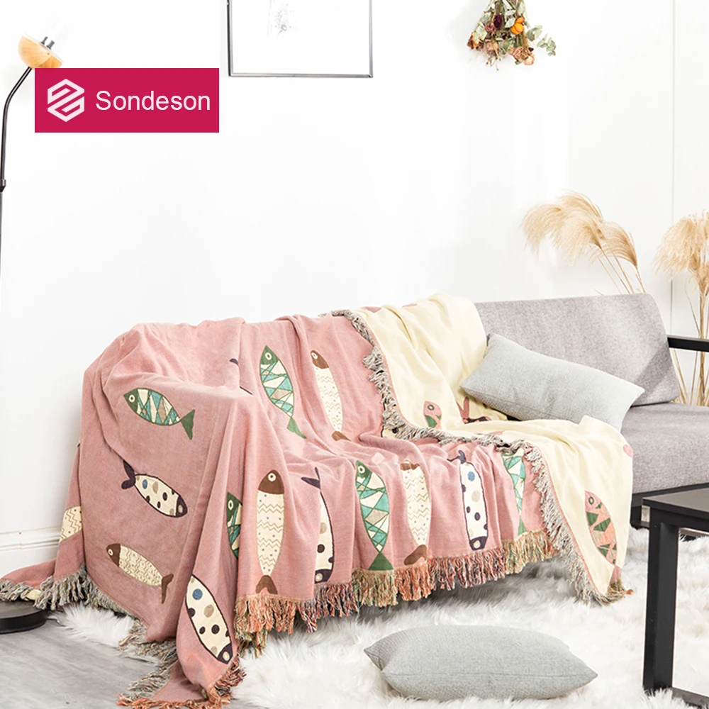

Sondeson/модное Розовое Детское покрывало с кисточками из 100% хлопка, покрывало для дивана, мягкое покрывало, одеяло, одеяло для дивана-кровати