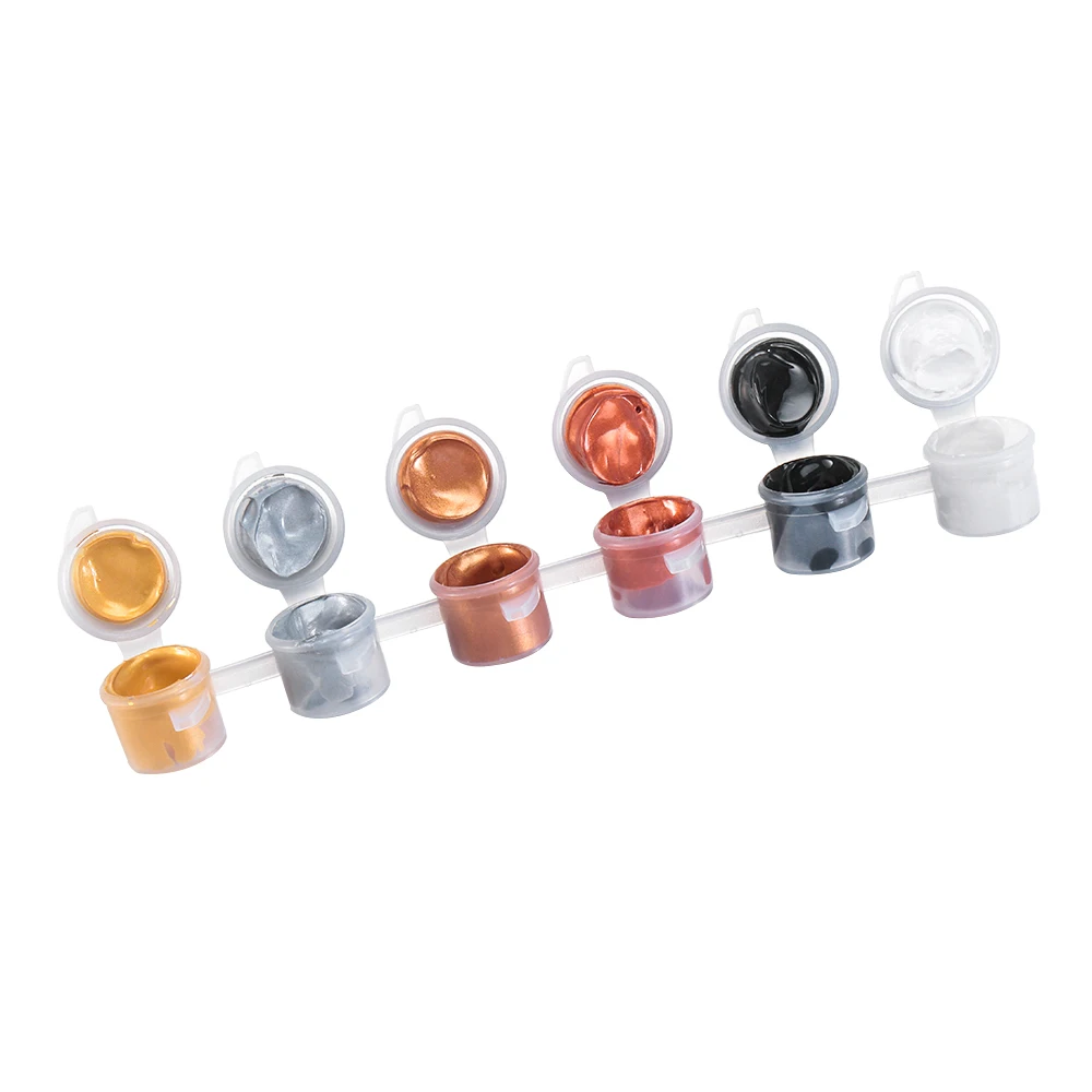 Металлическая акриловая краска для рисования на стену 2/4/6 цветов блестящий