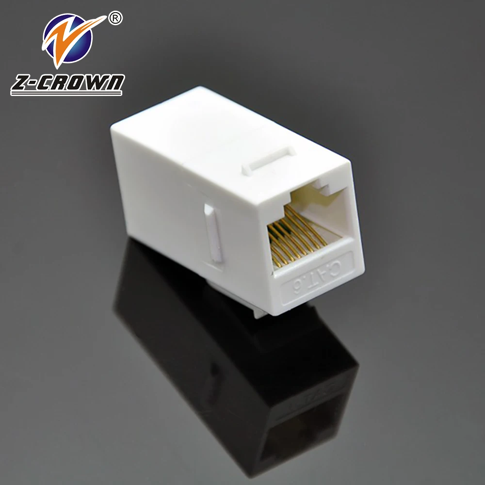 

Cat6 UTP Inline Coupler Keystone Jack RJ45 Female ends to ends Modular Jack cable extend Conector CE ROHS