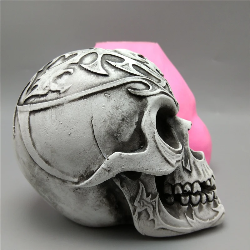 Силиконовая форма 3D череп гипс шоколад свеча Мыло Конфеты Форма Кухня Выпечка