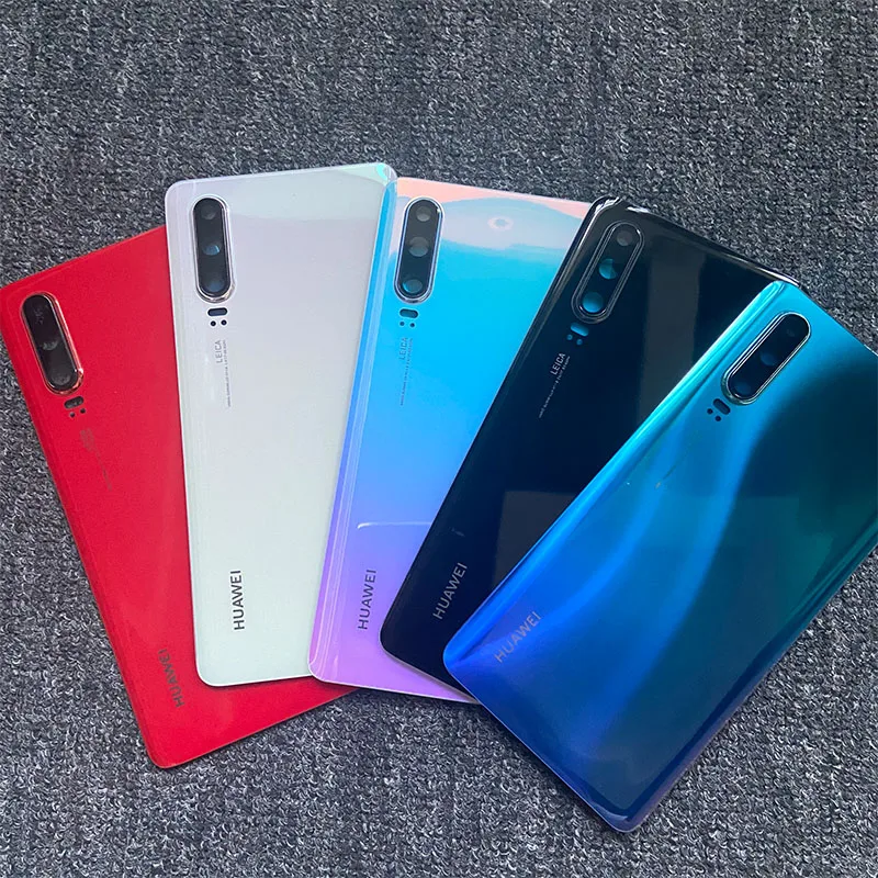 Замена для Huawei P30 задняя крышка батарейного отсека стеклянный задний корпус
