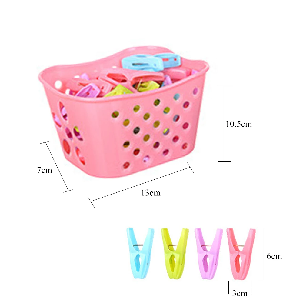 Pink with 30pc Clip Летние пластиковые цветные клипсы, милое пляжное полотенце с изображением животных, зажим для предотвращения ветра - Цвет: Pink with 30pc Clip