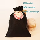 Флюоресцентная подставка для бархатной искусственной мешочек, белаякоричневаячерная, крафт-бумага, карточная печать, подставка под заказ