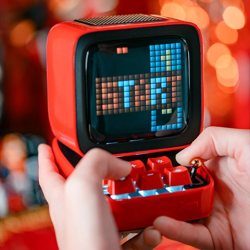 Divoom DITOO Pixel Bluetooth Wireless Speaker Dark colorful Mechanical retro computer model Smart Alarm clock | Электроника