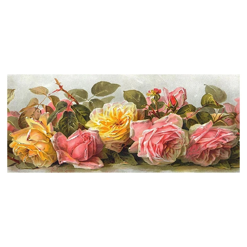 

Алмазная 5D Вышивка с цветами, Набор для вышивки крестиком, стразы «сделай сам», украшение для дома