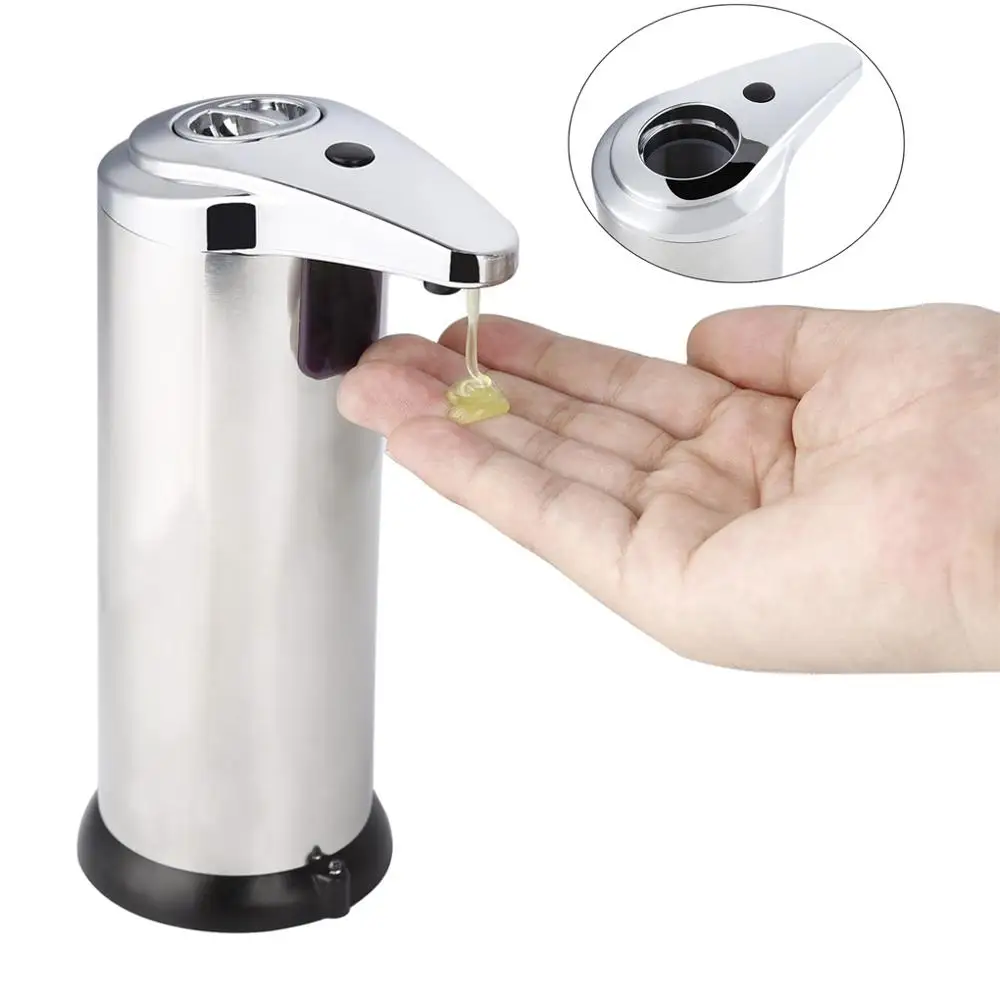 

2 Pieces Automatic Gel Dispenser Hand Induction Touchless Gel Dispenser with IR Sensor Stainless Steel Container