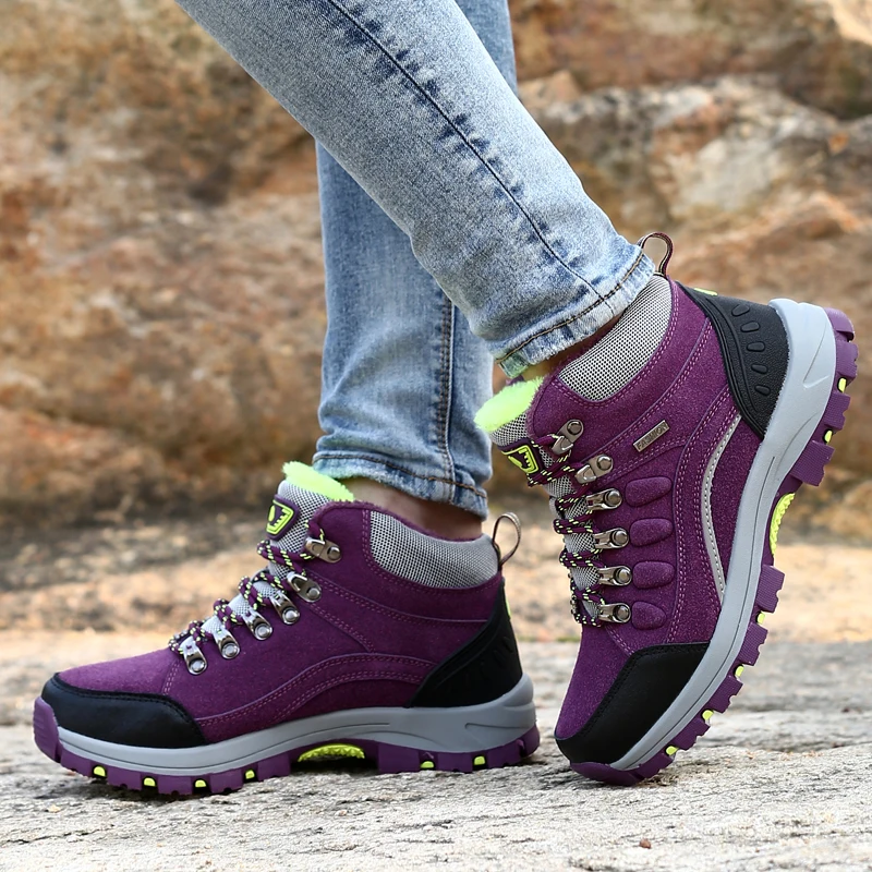 Men Women Classic Outdoor Sports Ankle Hiking Boots Unisex Climbing Trekking Shoes Couple Casual Sneakers New Hot Sale Footwear | Обувь