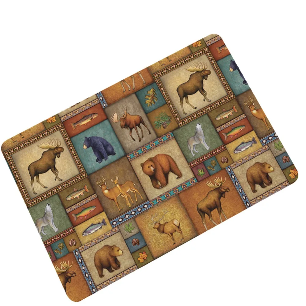 Резиновый коврик для входной двери прихожей с рисунком из мультфильма