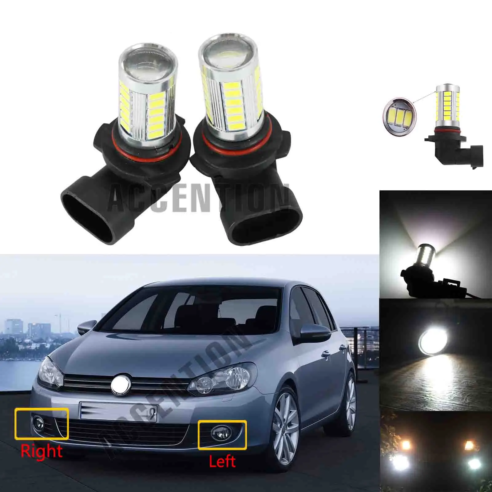 Светодиодный Автомобильные противотуманные фары для VW Golf 6 MK6 2009 2010 2011 2012 2013