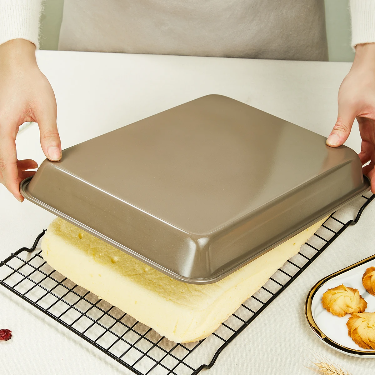 Антипригарная форма KING для выпечки противень прямоугольная кастрюля кухни 28/32/35