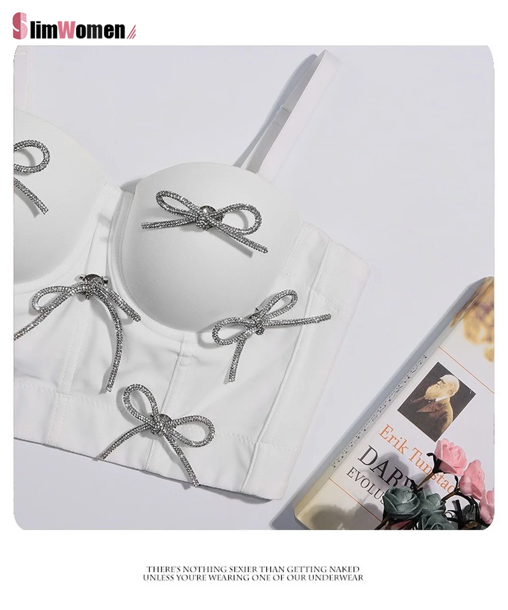 

Woman Lingerie Push Up Bras Tops French Sweet Women Girl Short Tube Top Bustier Ladies Party Bow Outer Wear Corset Vest Dress