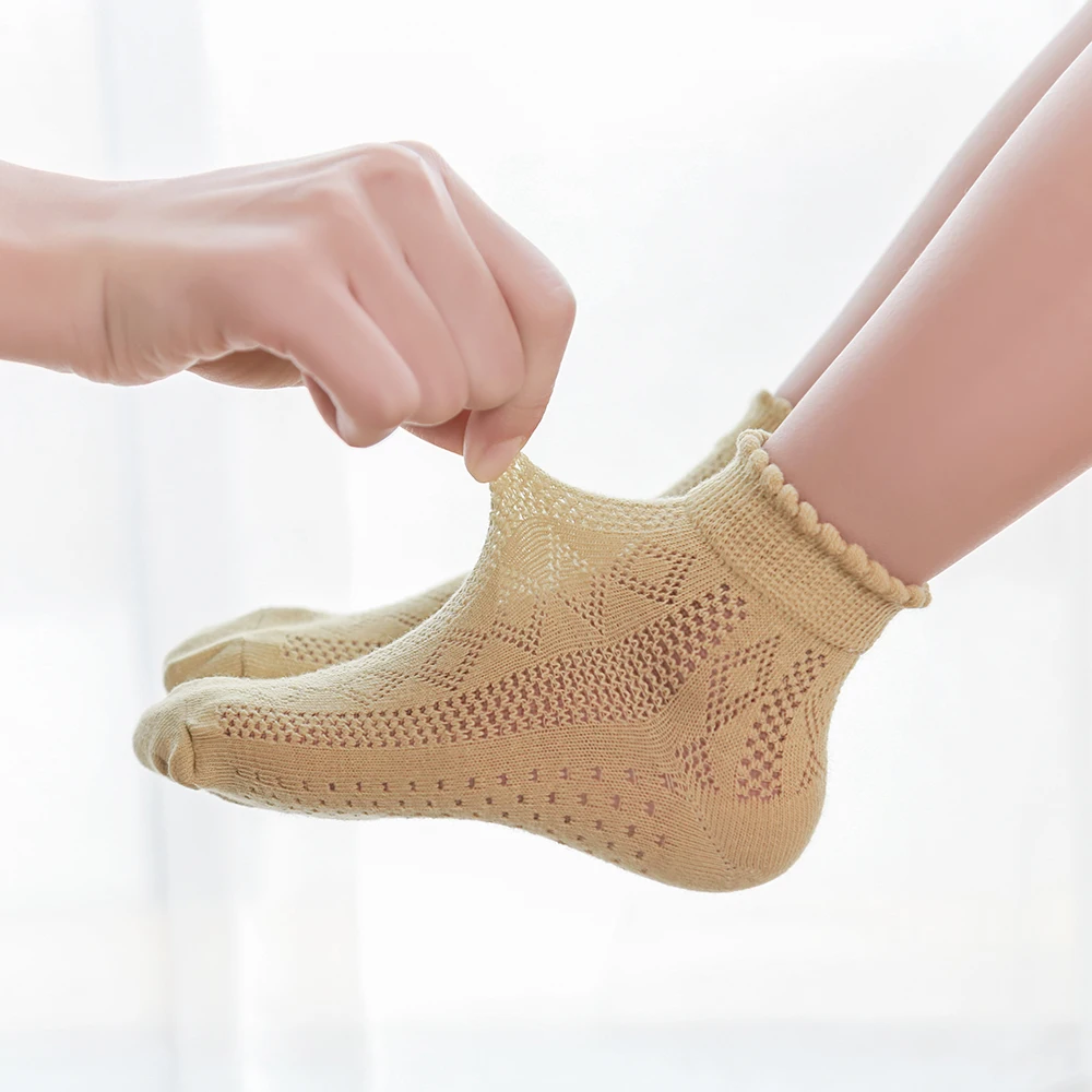 Носки детские хлопковые с сеткой разноцветные 5 пар/Лот | Детская одежда и обувь