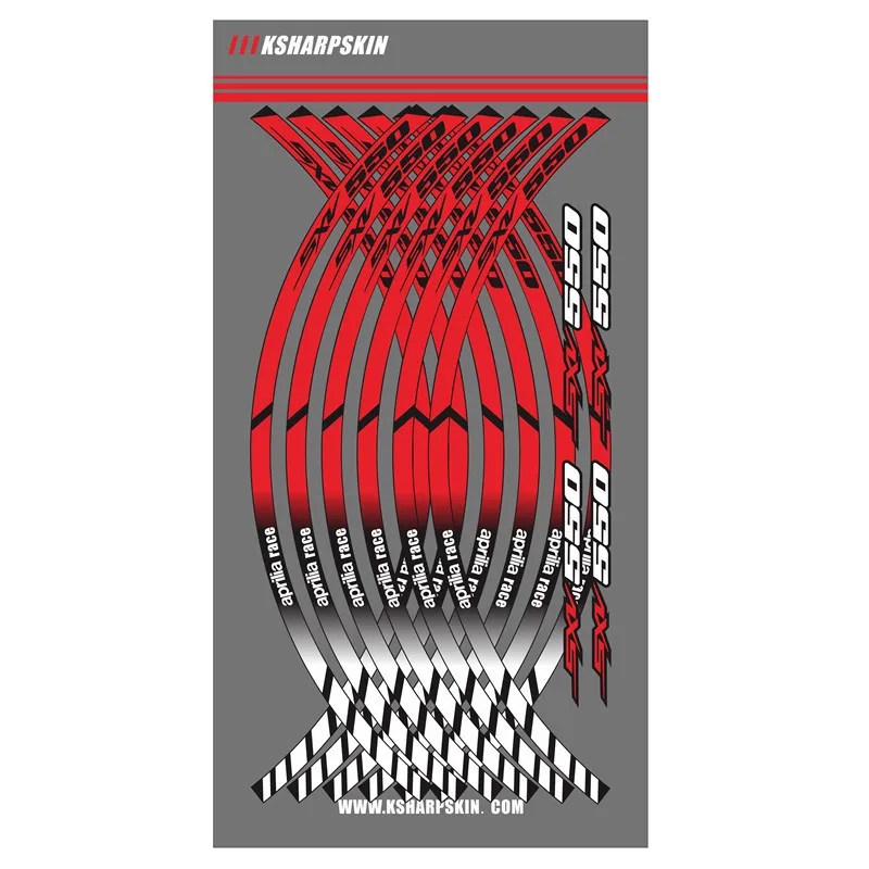 

12 X Thick Edge Outer Rim Sticker Stripe Wheel Decals For Aprilia SXV550 sxv 550