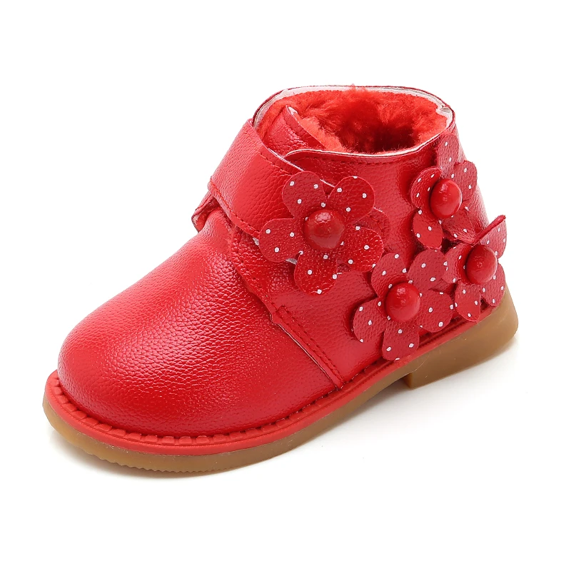 

Водонепроницаемые зимние ботинки для маленьких девочек, модные новые ботинки принцессы, нескользящая теплая зимняя обувь с плюшем, размер ...