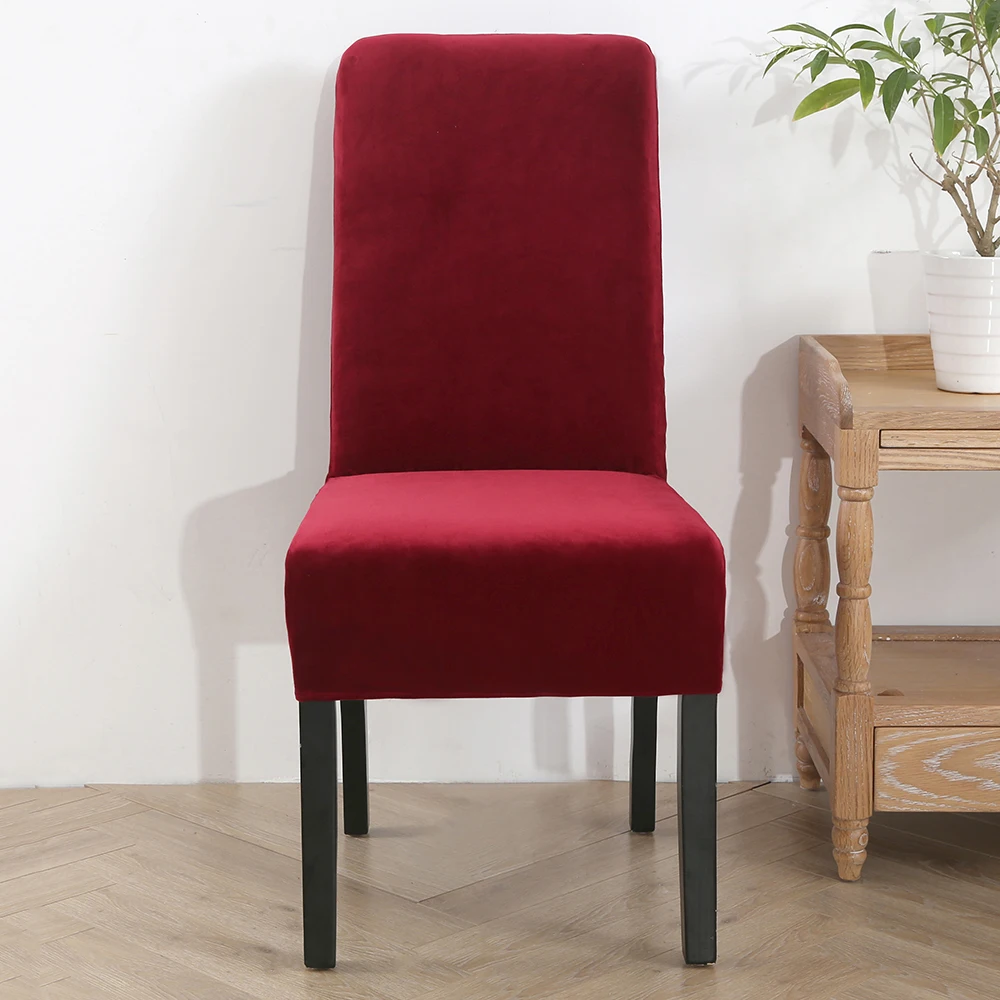 Однотонный большой чехол для стула эластичные Чехлы растягивающиеся высокие
