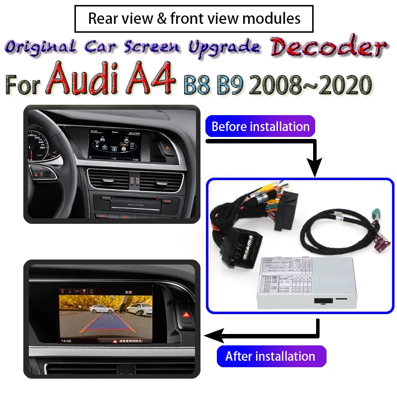 Обратная камера для Audi A4 B8 B9 2008 ~ 2020 MMI интерфейс Adpter задняя резервная подключение