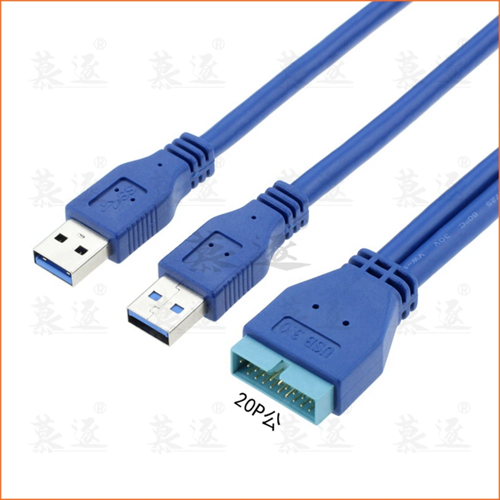Двойной 2 портовый USB3.0 USB 3 0 A материнская плата со штыревыми соединителями 20