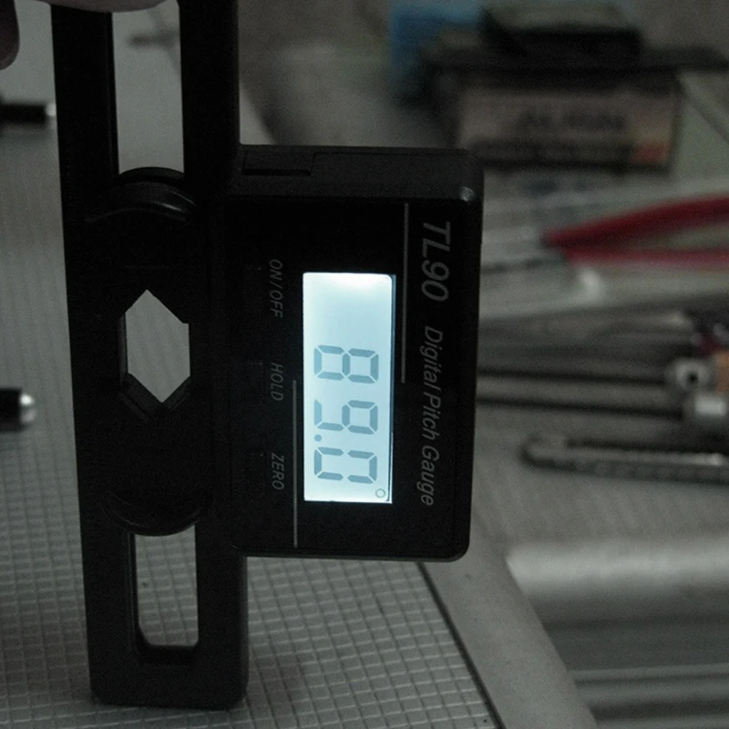

TL90 Digital Pitch Gauge LCD Backlight Display Blades Angle Measurement Tool 53CB