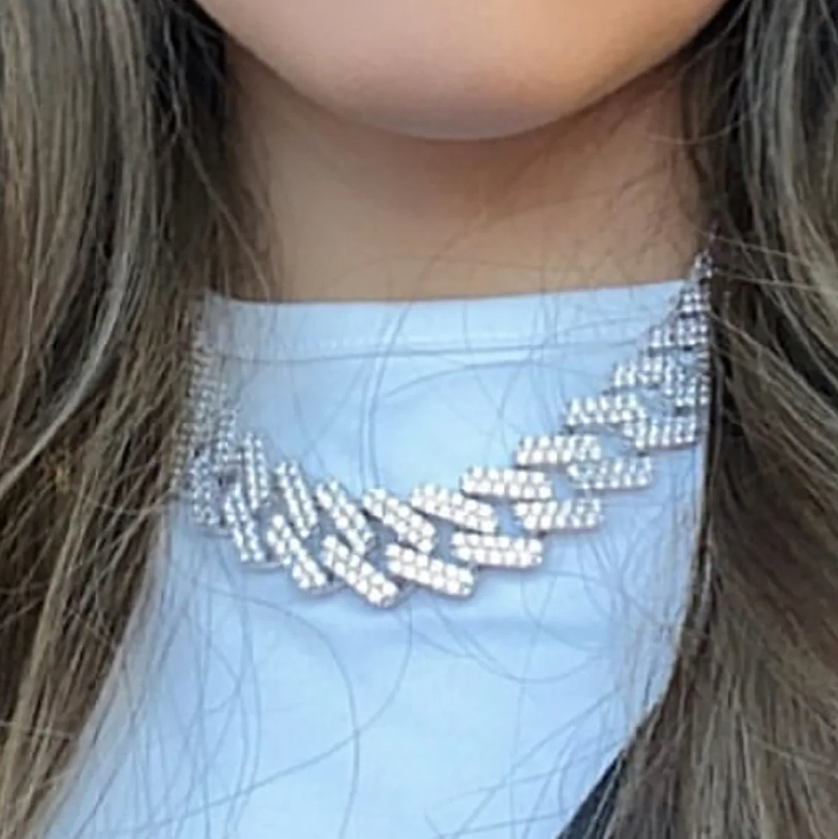 Роскошные сверкающие стразы льдом цепи ожерелье для женщин в стиле хип хоп Цвет