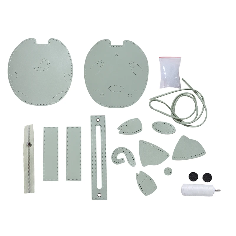 

Lovely Girls DIY Mini PU Leather Shoulder Bag Accessories Pig Animal Kids Handwork Coin Purse Supplies New DIY Bags Accessories