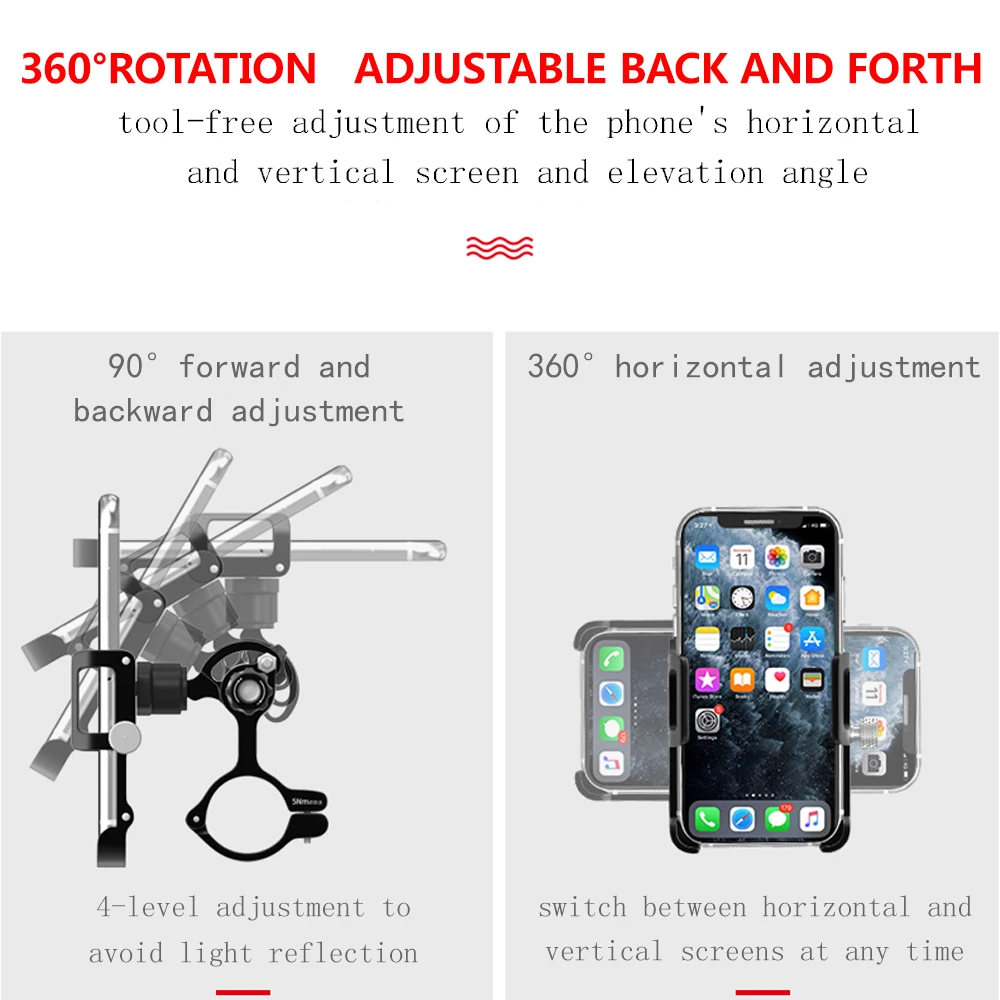 gub bicycle phone holder double lock adjustment aluminum electric scooter motorcycle universal phone navigation shooting stand free global shipping