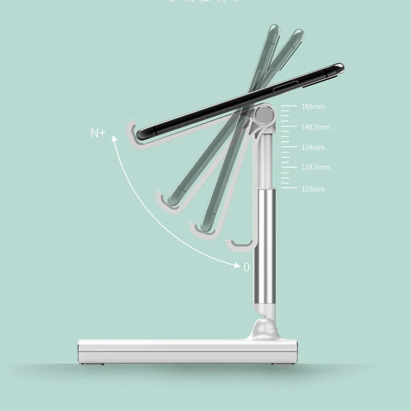 

Chargeable Telescopic Folding Mobile Phone Holder Portable Lazy Phone Holder Metal Desktop Phone Holder Tablet Holder