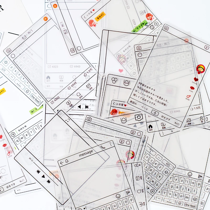 20Pcs/Set Travel Notepad Memo Simple Dialog Sticker DIY Craft Scrapbooking Album Junk Journal Happy Planner Decorative Stickers |