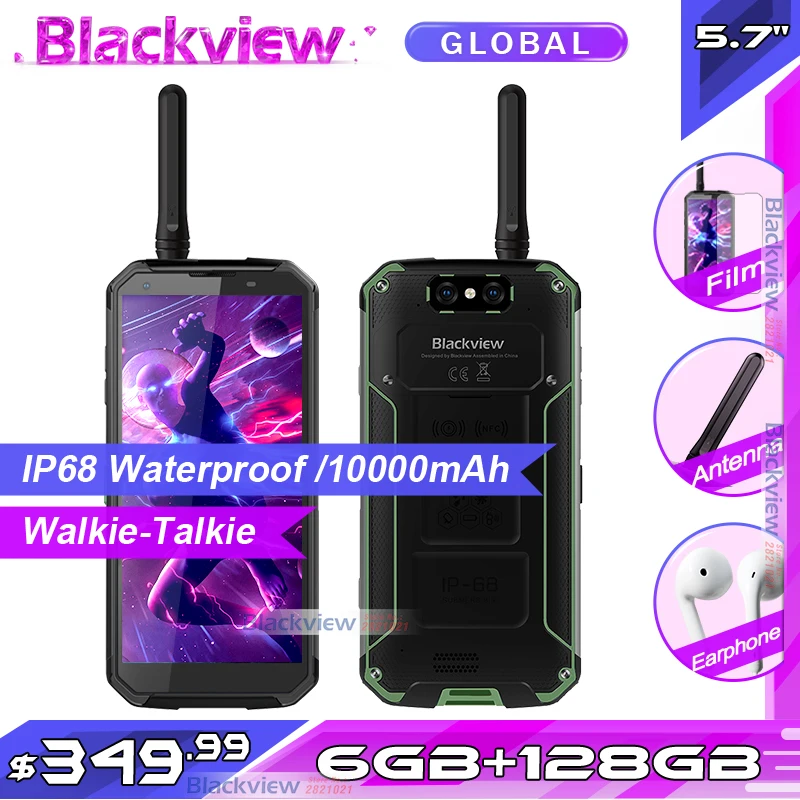 Blackview BV9500 Pro IP68 Водонепроницаемый смартфон 6 ГБ + 128 Гб Беспроводной зарядки 5 7 &quot18:9
