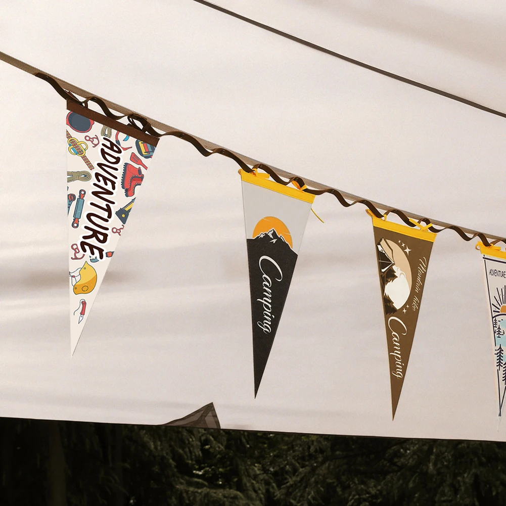 

Camp Decorative Felt Banner Flag Hanging Pennant Garland Birthday Party Home Room Outdoor Decor Camping Ornament