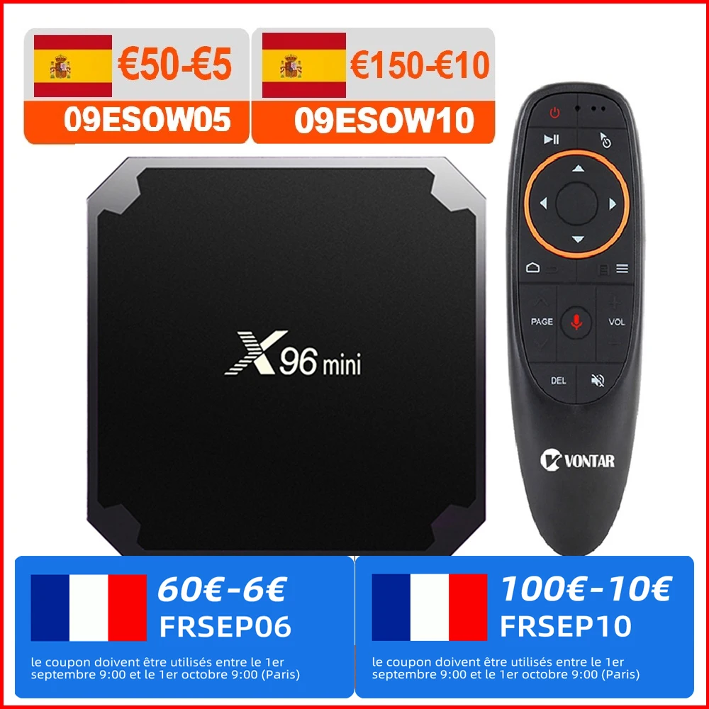ТВ-приставка Amlogic S905W mini приставка 10 шт./лот 2 ГБ 16 Android 7 1 8 четырехъядерный