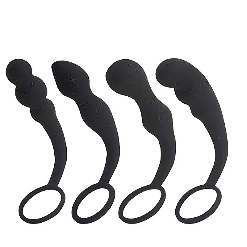 Мягкий силиконовый анальный фаллоимитатор для стимуляции точки G во дворе с