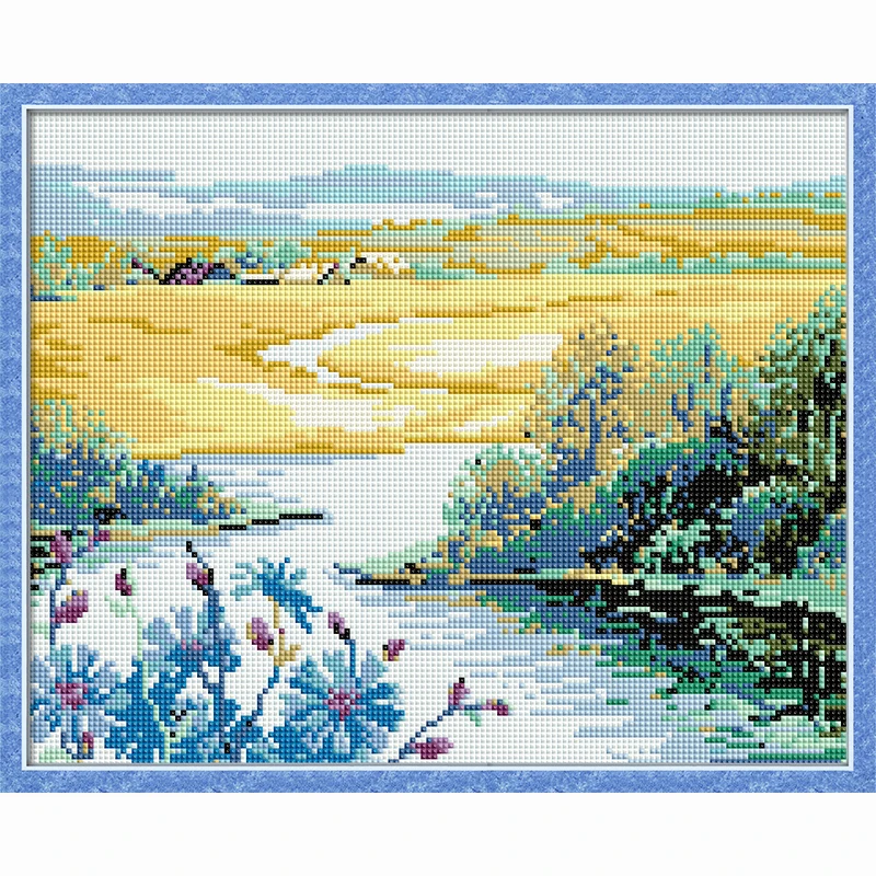 

Алмазная живопись 5D "сделай сам", весенний пейзаж, вышивка крестиком, полный квадрат, круглый набор для алмазной вышивки, мозаика, украшение для дома, комнаты, подарки