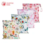 Многоразовые Мокрый сухой мешок с двумя на молнии для малышей, Подгузники подгузники Водонепроницаемый влажной тканью сумка для подгузников Сумка 36 см x 30 см