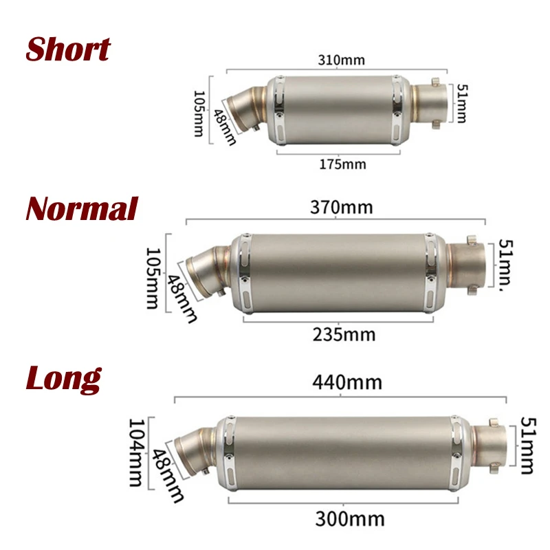 38-51 мм универсальный глушитель выхлопной трубы мотоцикла ATV мотоцикл скутер для GP