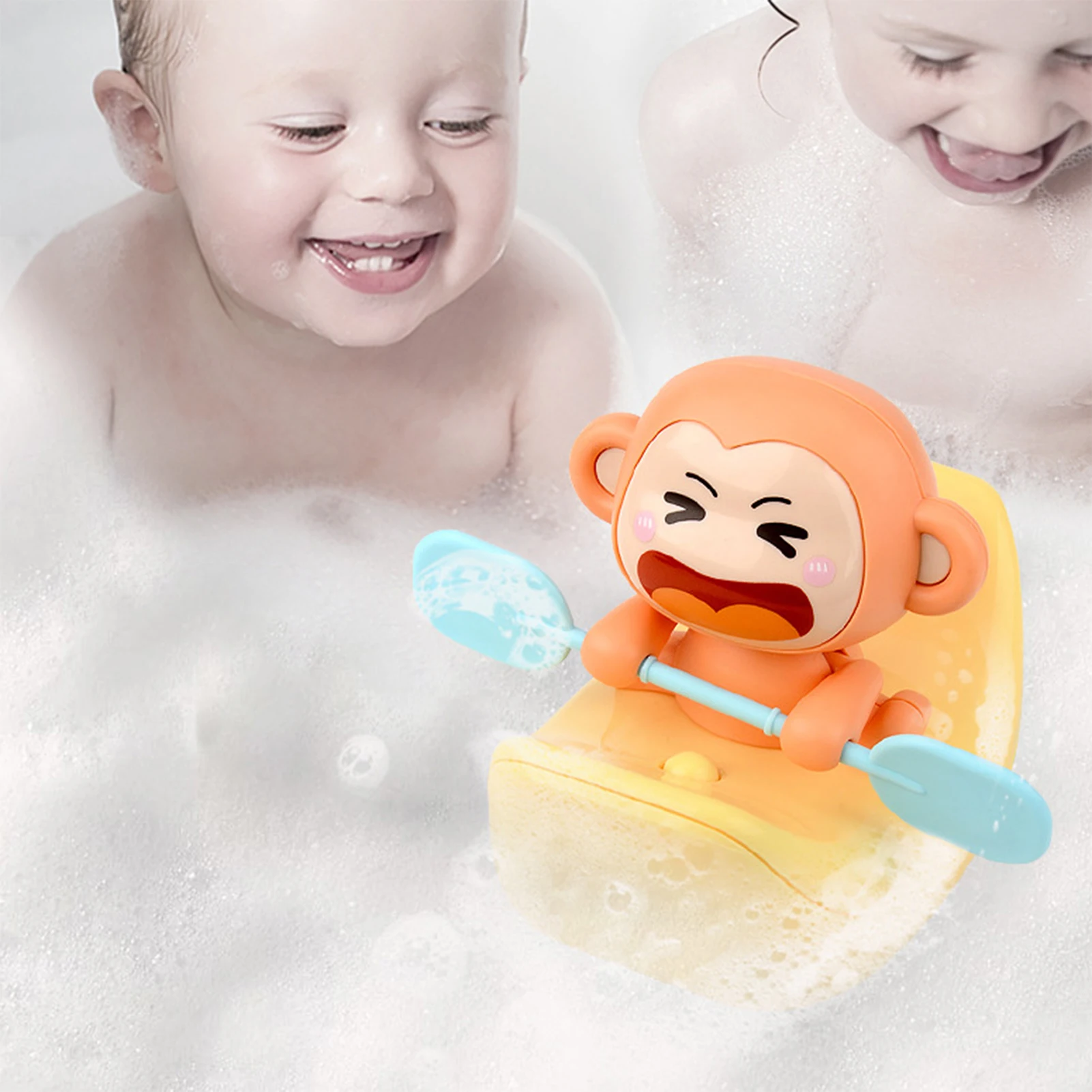 Игрушки для ванны милая обезьяна электрическая каяк Симпатичные детские игрушки