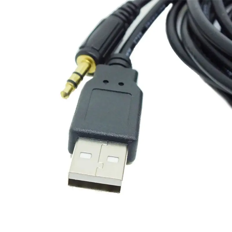 Auto Boat Bike Marine 3.5mm AUX USB Extension Cable Adapter 1.5M Car Dash Flush Mount Port Panel Transmits Audio Video