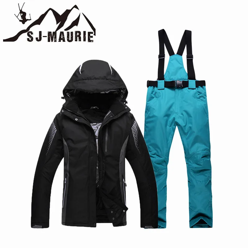 color3 Унисекс лыжный костюм Водонепроницаемый с защитой от ветра; зимние штаны; SkiingJacket комплект зимних видов спорта Костюмы утолщаются супер теплые лыжные - Цвет: color3