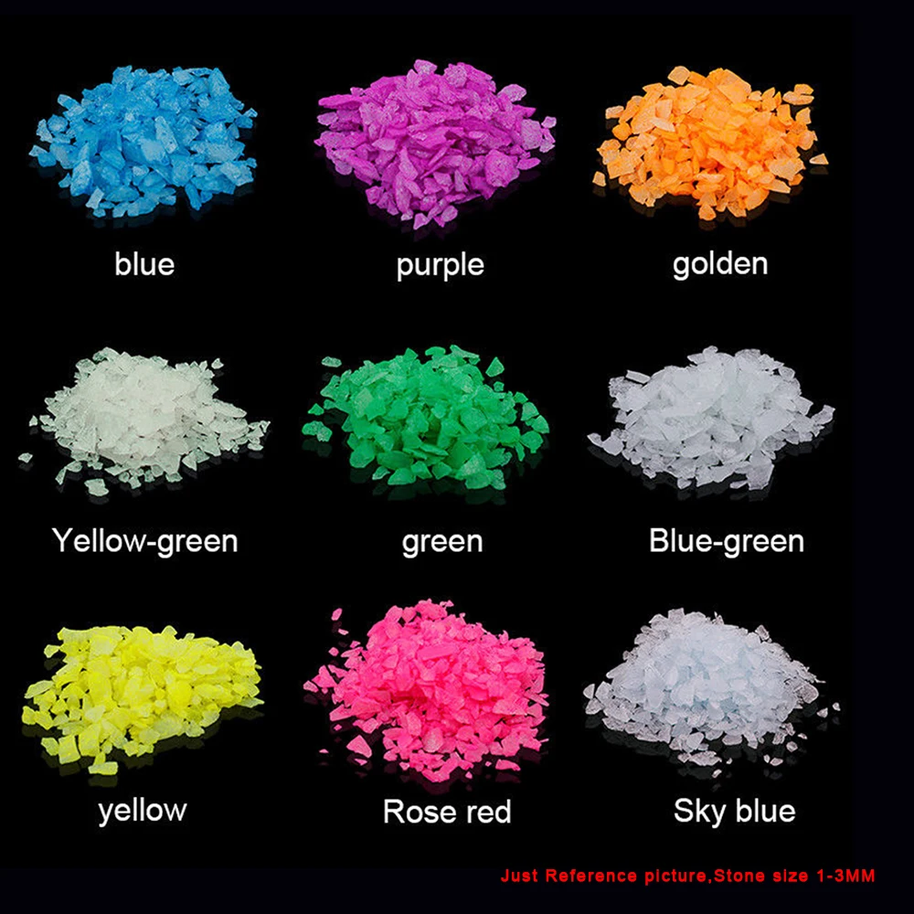 2 шт./компл. сада парка дорожной гальки светящийся песок камни свечение в темные