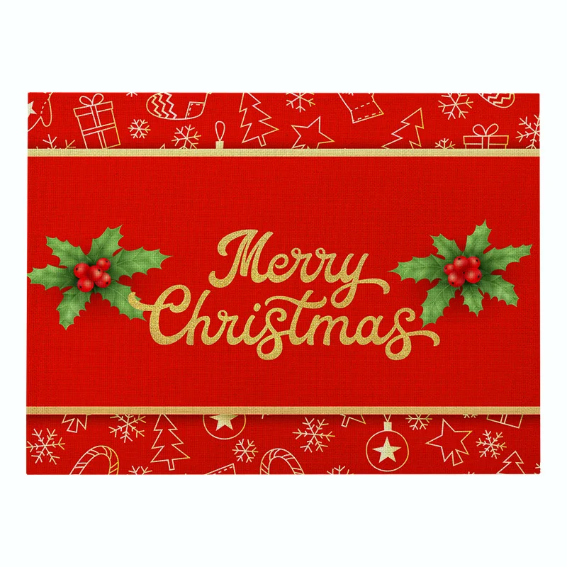 Рождественский коврик для стола рождественская елка Кухонное украшение